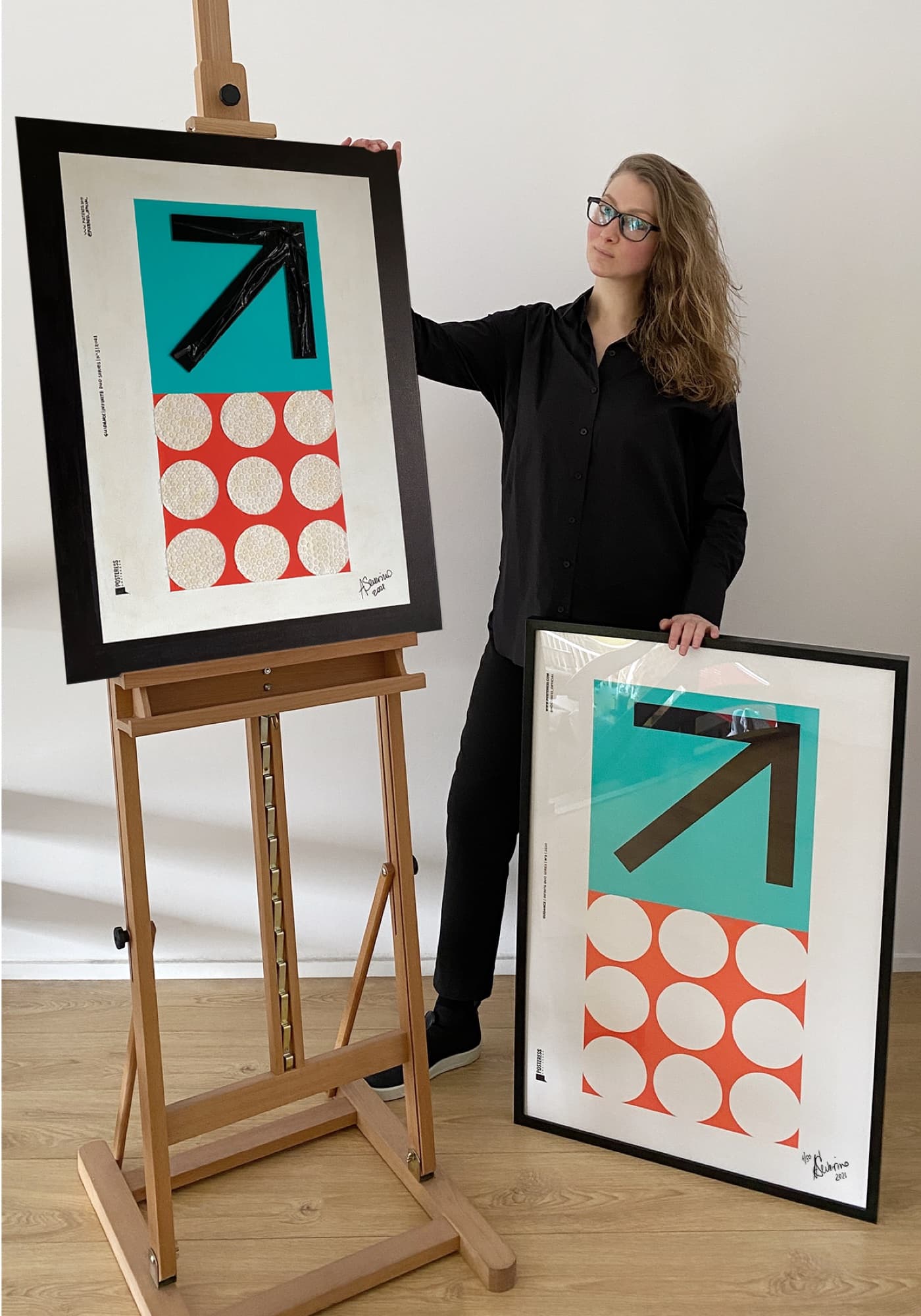 Angelina Severino with Posteress artworks